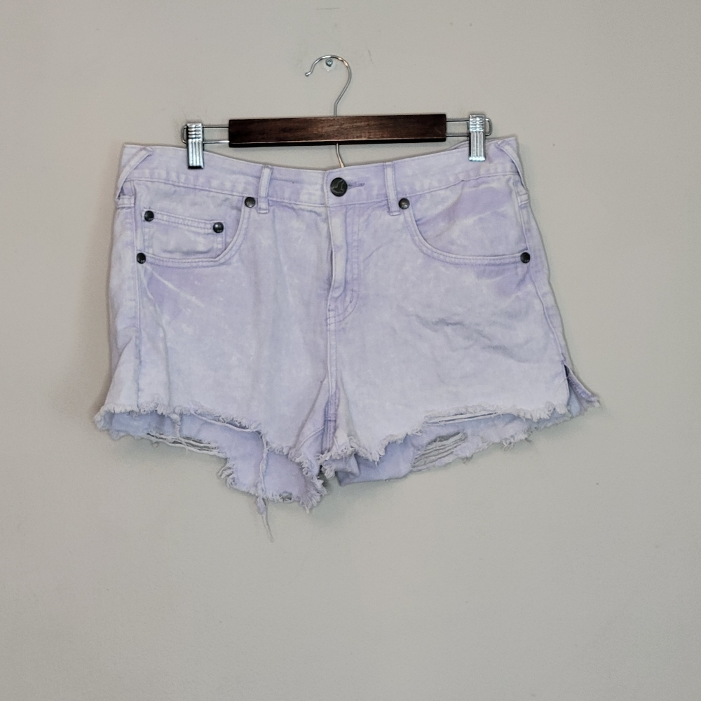 FREE PEOPLE DIP DYED COTTON SHORTS